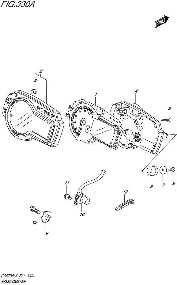 COMPTEUR POUR SUZUKI GSRGSR750AUE L5 2015