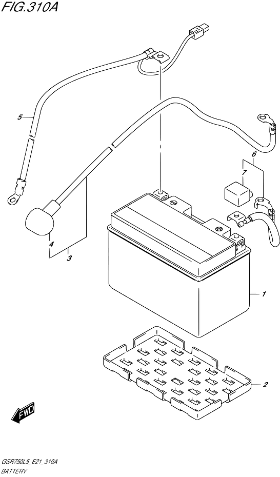 BATTERIE POUR SUZUKI GSRGSR750UE L5 2015