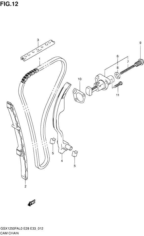 DISTRIBUTION POUR SUZUKI GSX FGSX1250FA L0 2010