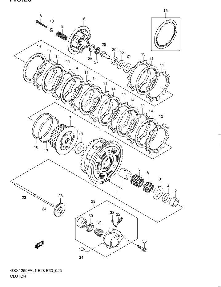 EMBRAYAGE POUR SUZUKI GSX FGSX1250FA L1  2011