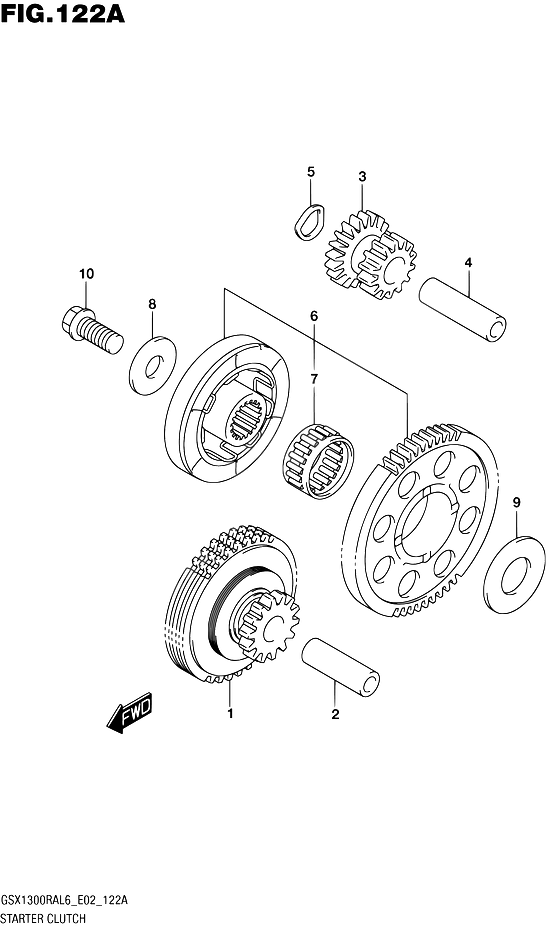 ROUE LIBRE DE DEMARREUR POUR HAYABUSA 1300 ABSGSX1300RA L6 2016