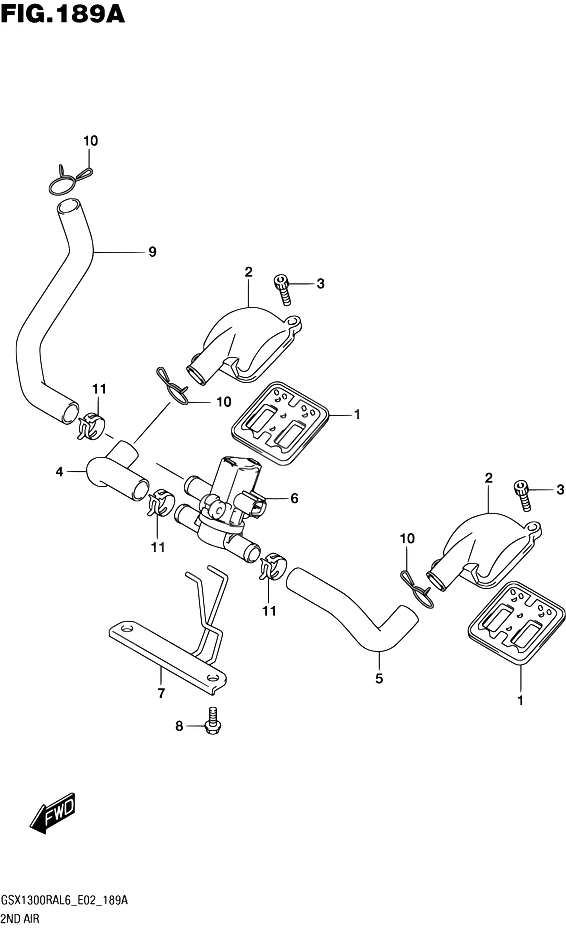 SYSTEME DE RECYCLAGE GAZ DECHAPPEMENT POUR HAYABUSA 1300 ABSGSX1300RAUF L6 2016