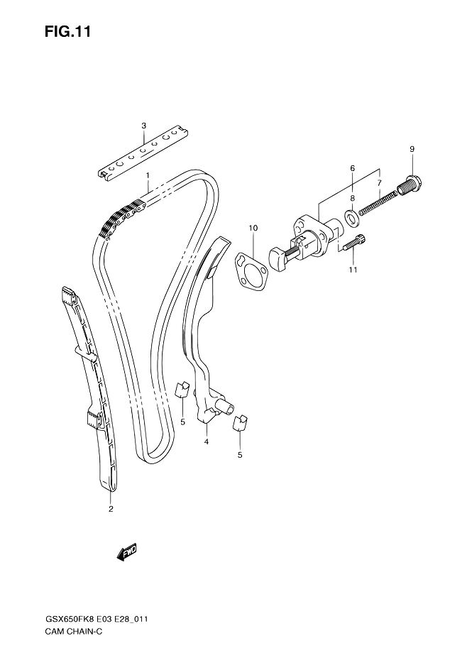 DISTRIBUTION POUR SUZUKI GSX FGSX650F L0 2010