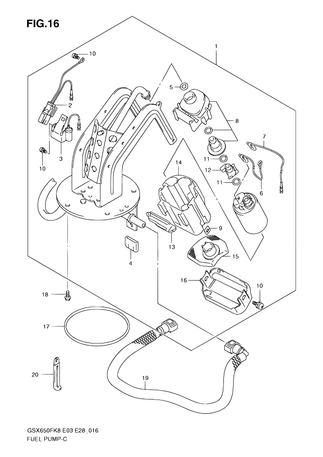 POMPE A ESSENCE POUR SUZUKI GSX FGSX650F L0 2010
