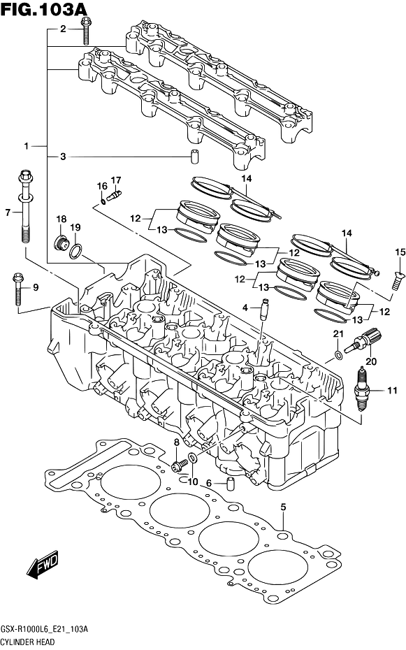 CULASSE POUR SUZUKI GSX RGSX R1000A L6 2016
