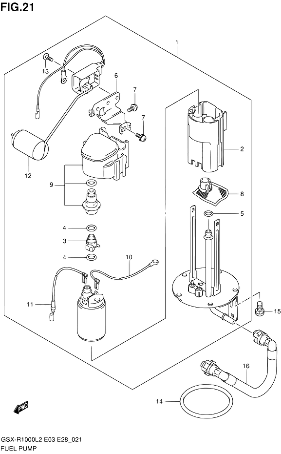 POMPE A ESSENCE POUR SUZUKI GSX RGSX R1000 L2 2012