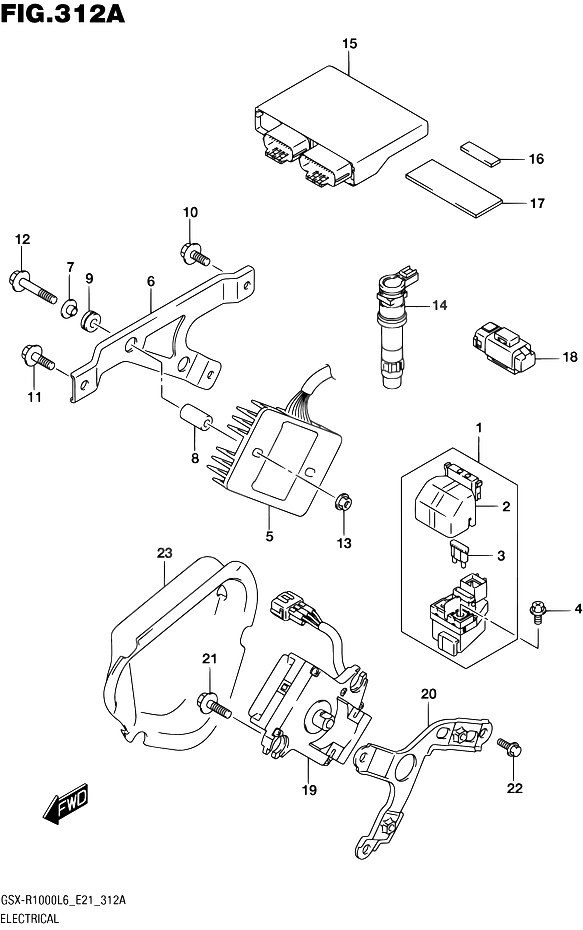 PARTIE ELECTRIQUE POUR SUZUKI GSX RGSX R1000UF L6 2016