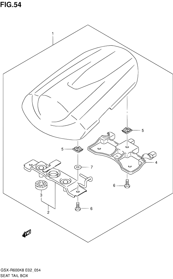 CAPOT DE SELLE POUR GSX R 600GSX R600 L0 2010