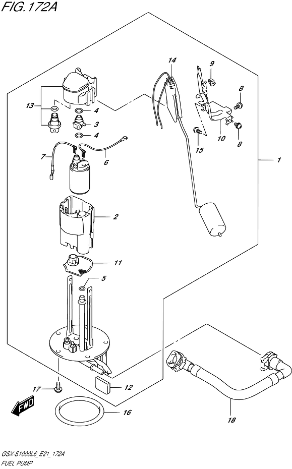 POMPE A ESSENCE POUR GSX S 1000 ABSGSX S1000AUF L6 2016