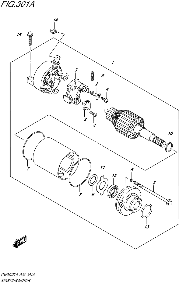 DEMARREUR POUR SUZUKI INAZUMAGW250F L5 1992