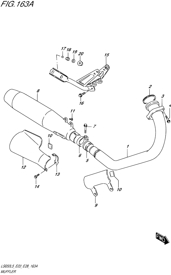 SILENCIEUX POUR SUZUKI SAVAGELS650 L5 1992
