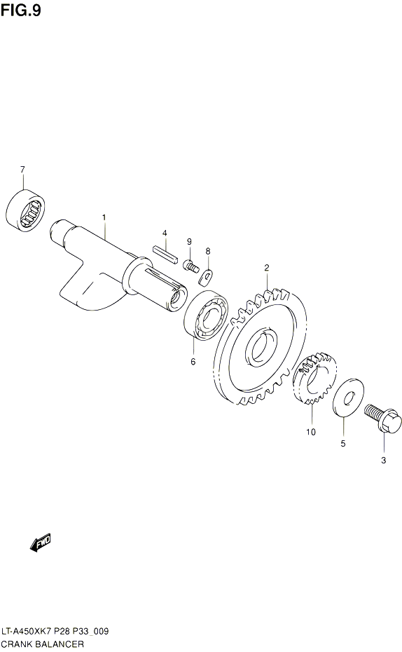 BALANCIER POUR SUZUKI KINGQUAD 450 2010 POUR SUZUKI KINGQUADLT A450X L0 