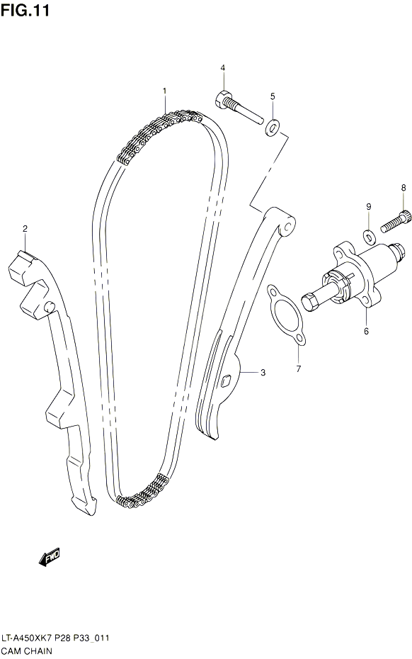 DISTRIBUTION POUR SUZUKI KINGQUAD 450 2010 POUR SUZUKI KINGQUADLT A450X L0 