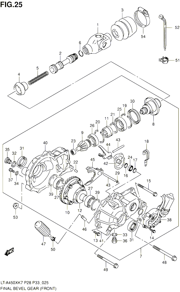 CARDAN COUPLE CONIQUE AVANT POUR SUZUKI KINGQUAD 450 2010 POUR SUZUKI KINGQUADLT A450X L0 