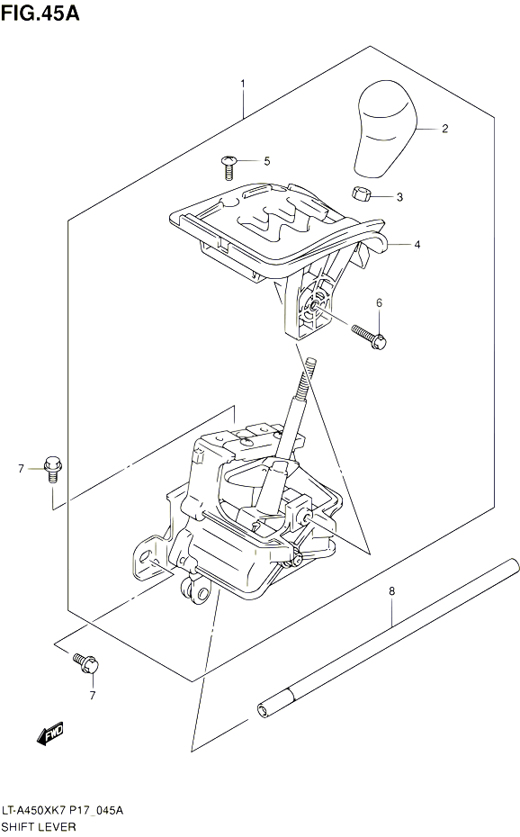 LEVIER DE VITESSE LT A450XL0 POUR SUZUKI KINGQUAD 450 2010 POUR SUZUKI KINGQUADLT A450X L0 