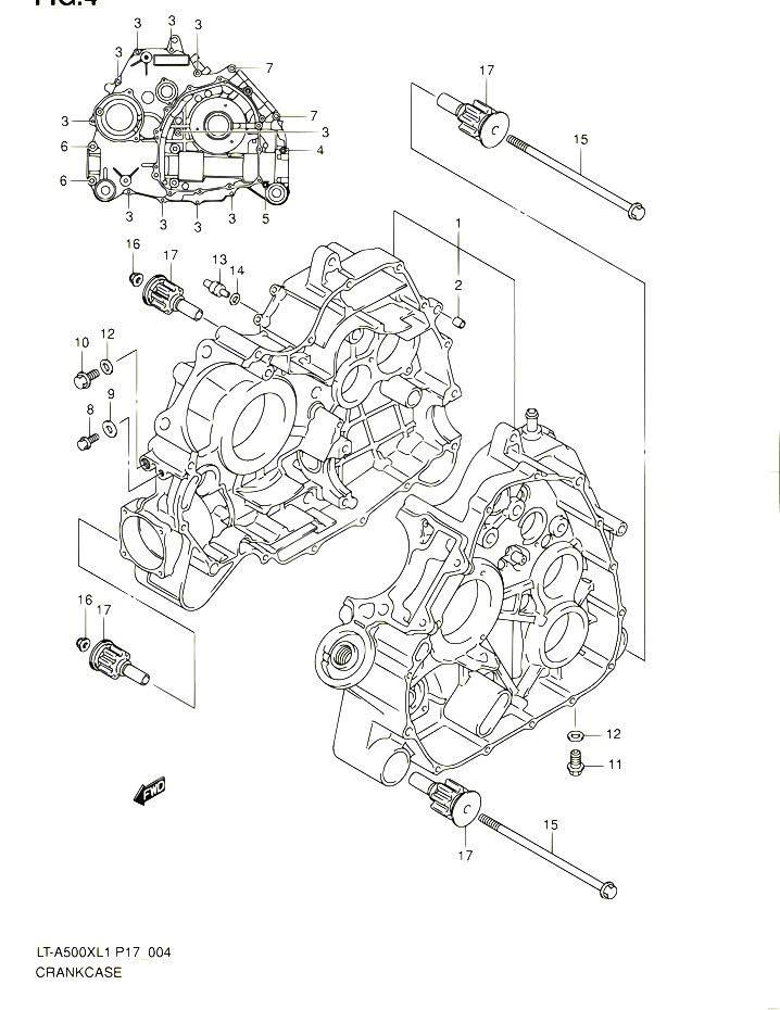 CARTER POUR SUZUKI KINGQUAD 500 2011 POUR SUZUKI KINGQUADLT A500X L1 
