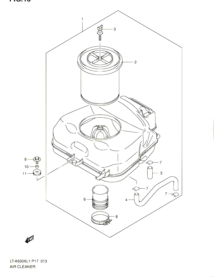 FILTRE A AIR POUR SUZUKI KINGQUAD 500 2011 POUR SUZUKI KINGQUADLT A500X L1 