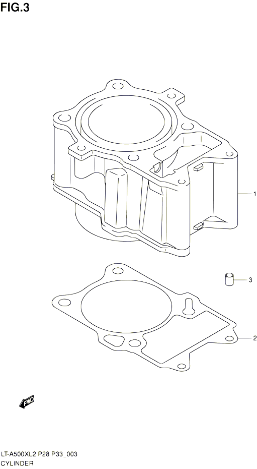 CYLINDRE POUR SUZUKI KINGQUAD 500 2012 POUR SUZUKI KINGQUADLT A500X L2 LT A500XZ L2 