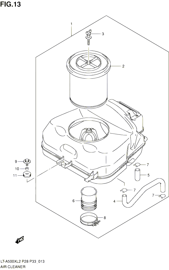 FILTRE A AIR POUR SUZUKI KINGQUAD 500 2012 POUR SUZUKI KINGQUADLT A500X L2  LT A500XZ L2 