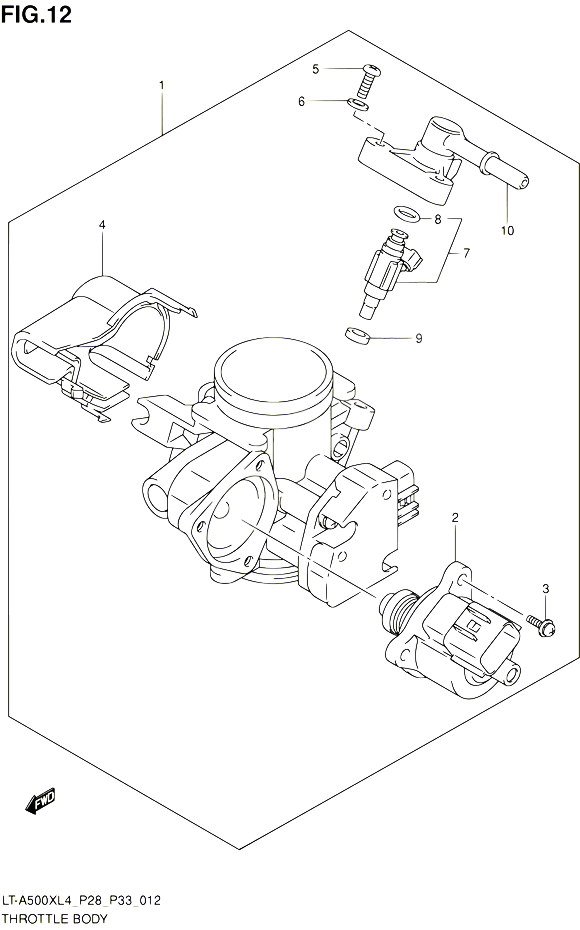 CORPS DE PAPILLON POUR SUZUKI KINGQUAD 500 1992 POUR SUZUKI KINGQUADLT A500X L4 LT A500XZ L4 