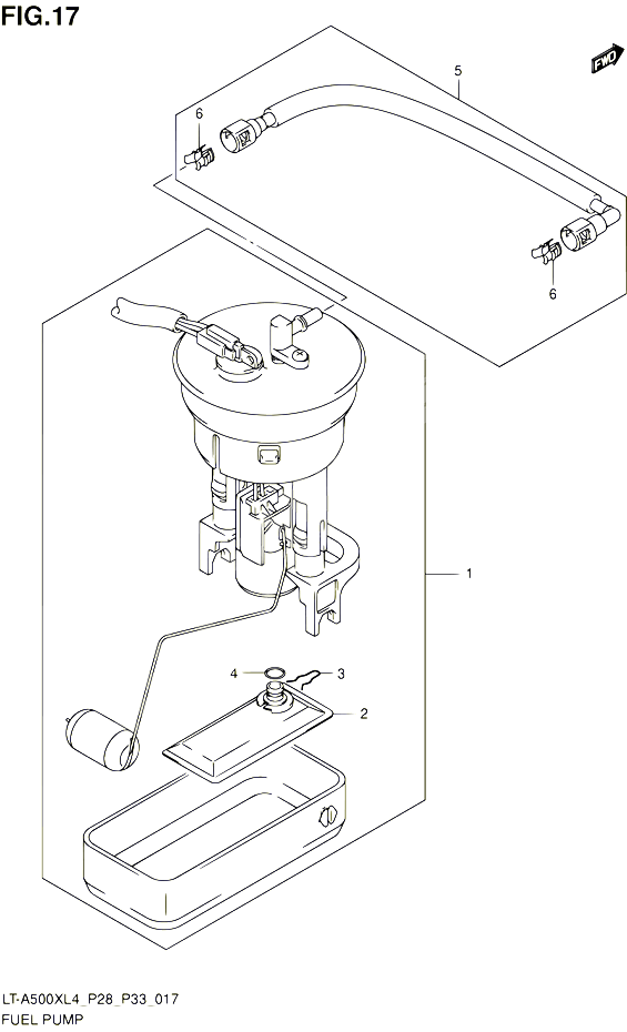 POMPE A ESSENCE POUR SUZUKI KINGQUAD 500 1992 POUR SUZUKI KINGQUADLT A500X L4  LT A500XZ L4 