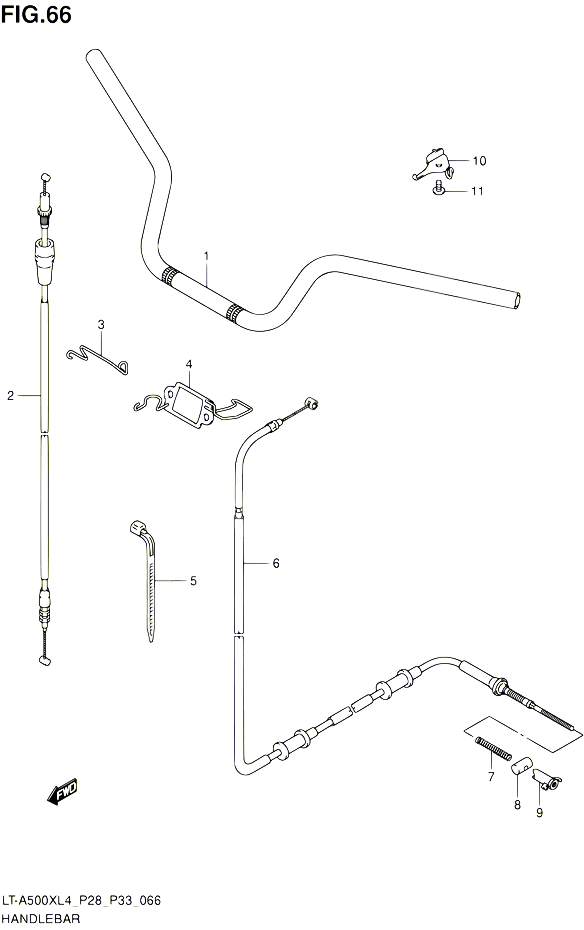 GUIDON POUR SUZUKI KINGQUAD 500 1992 POUR SUZUKI KINGQUADLT A500X L4 LT A500XZ L4 