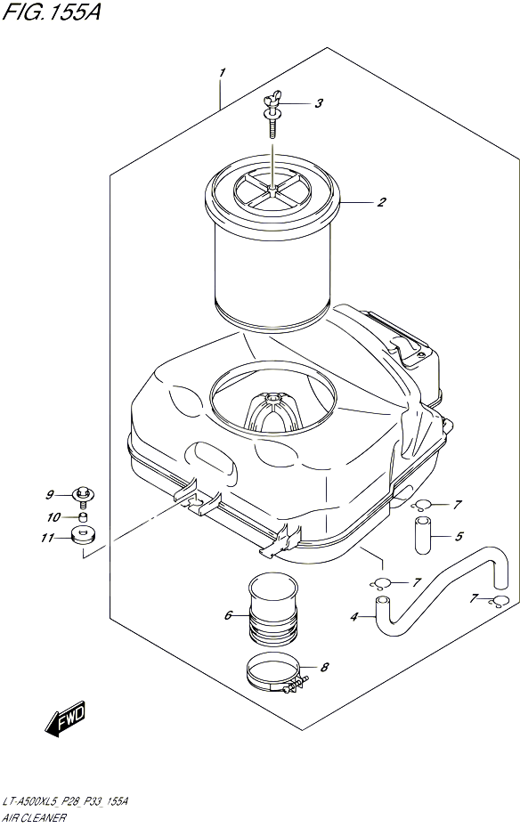 FILTRE A AIR POUR SUZUKI KINGQUAD 500 1992 POUR SUZUKI KINGQUADLT A500X L5 LT A500XZ L5 