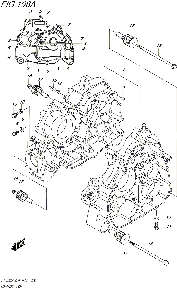 CARTER POUR SUZUKI KINGQUAD 500 2015 POUR SUZUKI KINGQUADLT A500X L5 LT A500XZ L5 