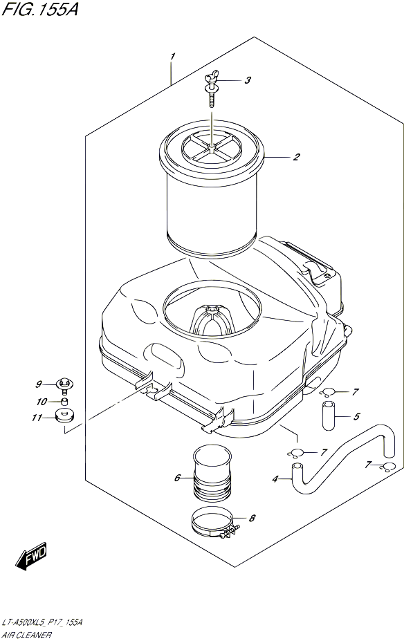 FILTRE A AIR POUR SUZUKI KINGQUAD 500 2015 POUR SUZUKI KINGQUADLT A500X L5  LT A500XZ L5 