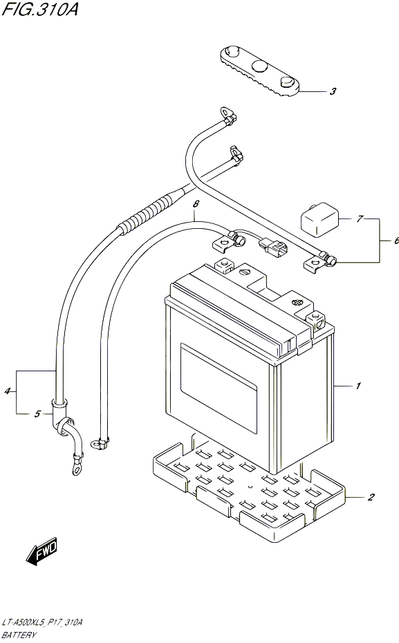 BATTERIE POUR SUZUKI KINGQUAD 500 2015 POUR SUZUKI KINGQUADLT A500X L5 LT A500XZ L5 