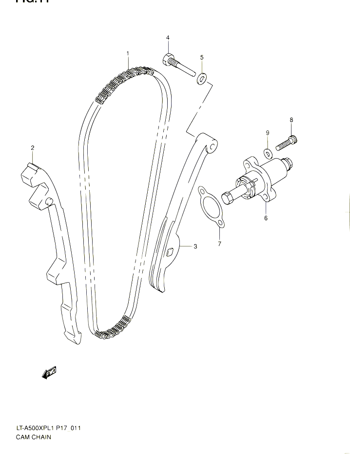 DISTRIBUTION POUR SUZUKI KINGQUAD 500 2011 POUR SUZUKI KINGQUADLT A500XP L1 