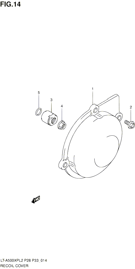 CARTER ALLUMAGE POUR SUZUKI KINGQUAD 500 2012 POUR SUZUKI KINGQUADLT A500XP L2  LT A500XPZ L2 