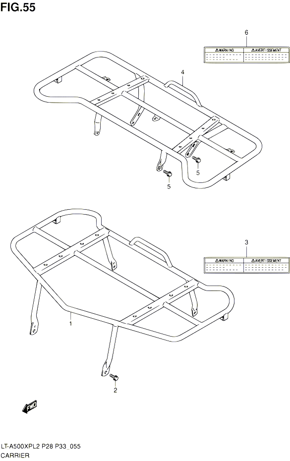 PORTE PAQUET LT A500XPZL2 P28 POUR SUZUKI KINGQUAD 500 2012 POUR SUZUKI KINGQUADLT A500XP L2 LT A500XPZ L2 