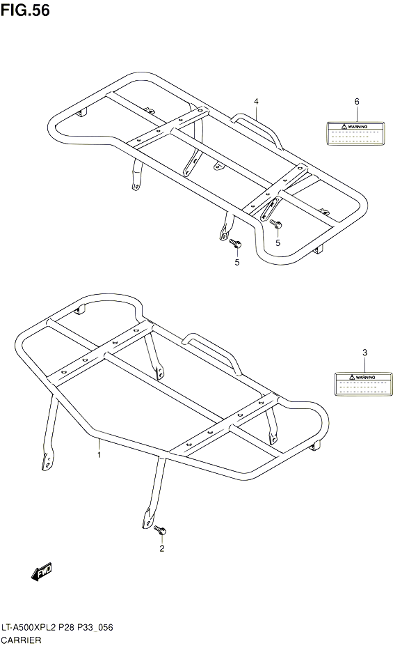 PORTE PAQUET LT A500XPZL2 P33 POUR SUZUKI KINGQUAD 500 2012 POUR SUZUKI KINGQUADLT A500XP L2 LT A500XPZ L2 