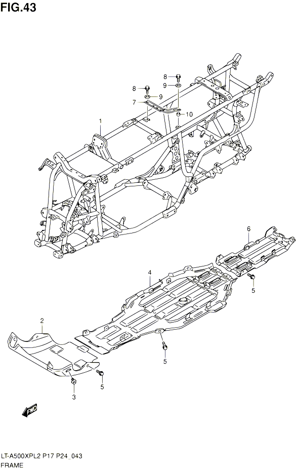 CADRE POUR SUZUKI KINGQUAD 500 2012 POUR SUZUKI KINGQUADLT A500XP L2 LT A500XPZ L2 