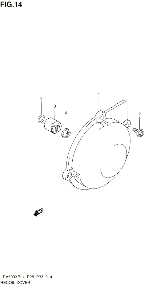 CARTER ALLUMAGE POUR SUZUKI KINGQUAD 500 1992 POUR SUZUKI KINGQUADLT A500XP L4  LT A500XPZ L4 