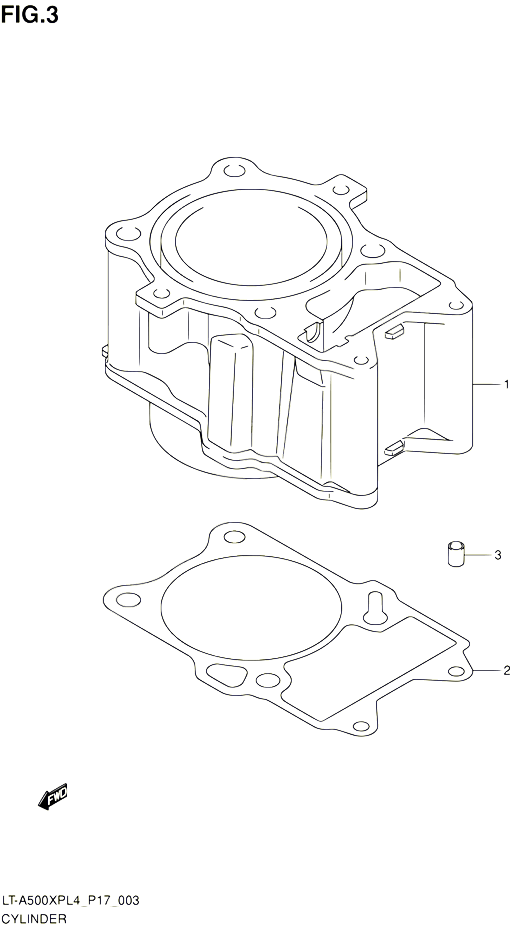 CYLINDRE POUR SUZUKI KINGQUAD 500 2014 POUR SUZUKI KINGQUADLT A500XP L4 LT A500XPZ L4 