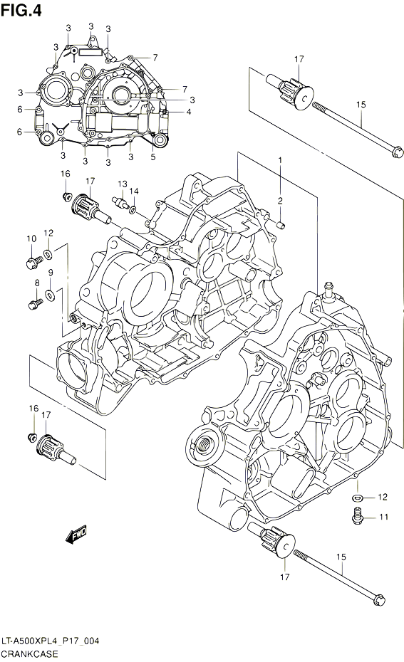 CARTER POUR SUZUKI KINGQUAD 500 2014 POUR SUZUKI KINGQUADLT A500XP L4 LT A500XPZ L4 