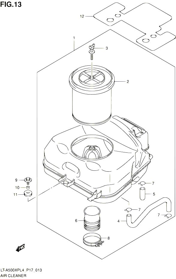 FILTRE A AIR POUR SUZUKI KINGQUAD 500 2014 POUR SUZUKI KINGQUADLT A500XP L4  LT A500XPZ L4 