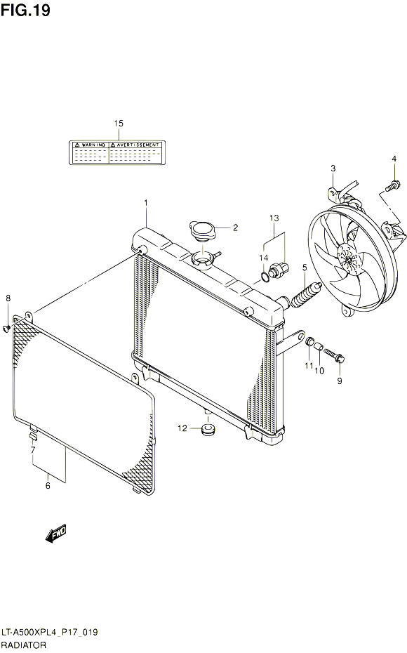 RADIATEUR POUR SUZUKI KINGQUAD 500 2014 POUR SUZUKI KINGQUADLT A500XP L4 LT A500XPZ L4 