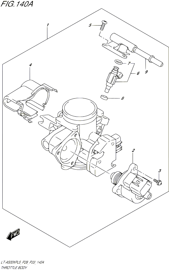 CORPS DE PAPILLON POUR SUZUKI KINGQUAD 500 1992 POUR SUZUKI KINGQUADLT A500XP L5  LT A500XPZ L5 