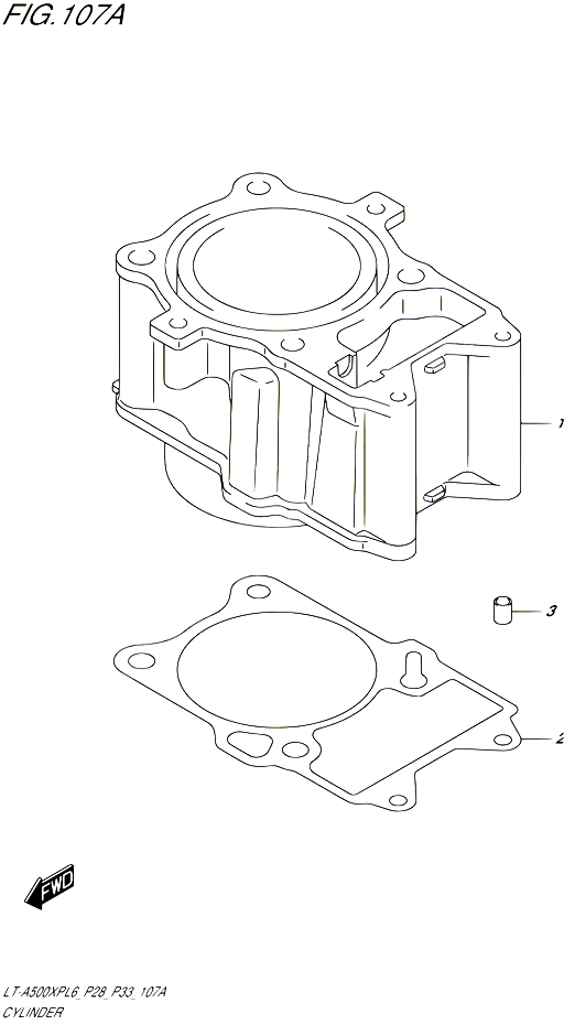 CYLINDRE POUR SUZUKI KINGQUAD 500 2016 POUR SUZUKI KINGQUADLT A500XP L6 LT A500XPZ L6 