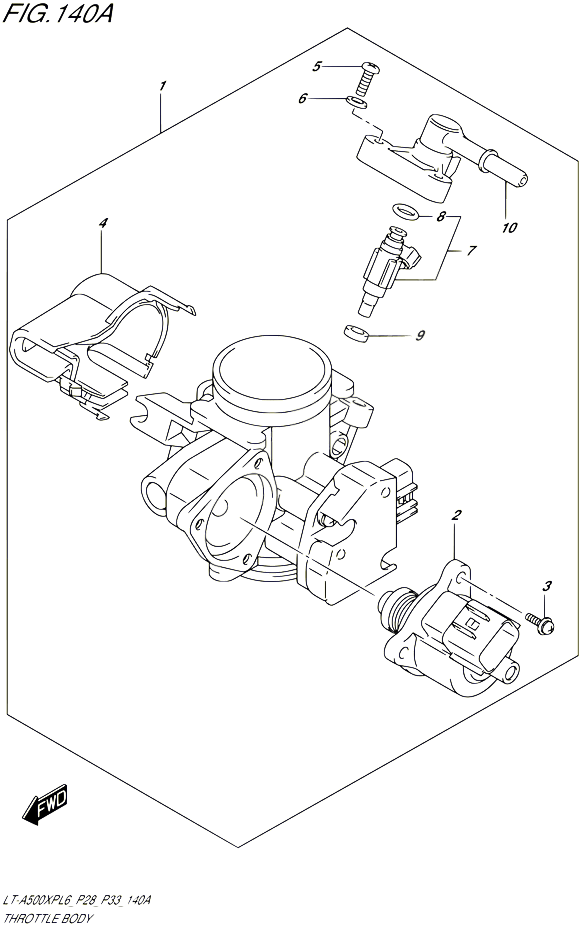 CORPS DE PAPILLON POUR SUZUKI KINGQUAD 500 2016 POUR SUZUKI KINGQUADLT A500XP L6 LT A500XPZ L6 