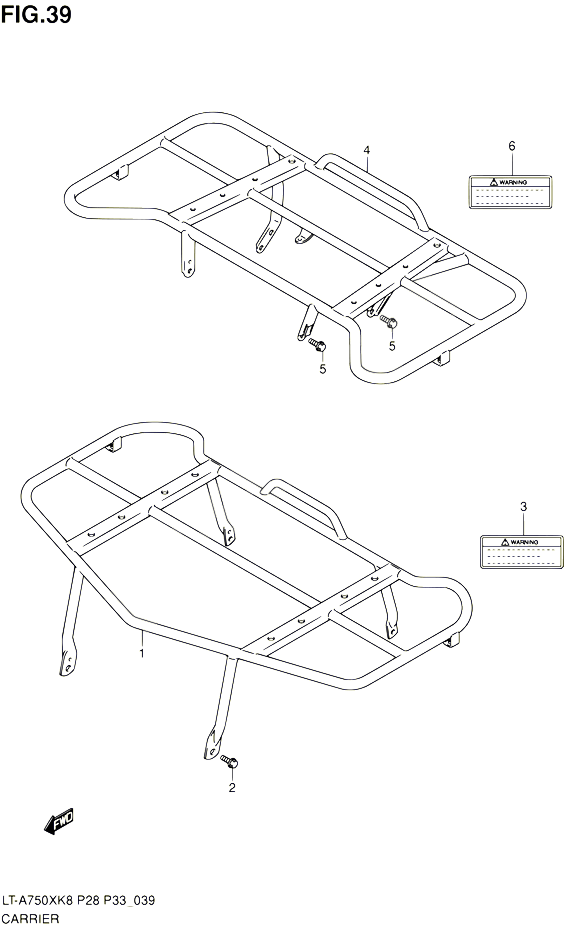 PORTE PAQUET POUR SUZUKI KINGQUAD 750 2010 POUR SUZUKI KINGQUADLT A750X L0  LT A750XZ L0 