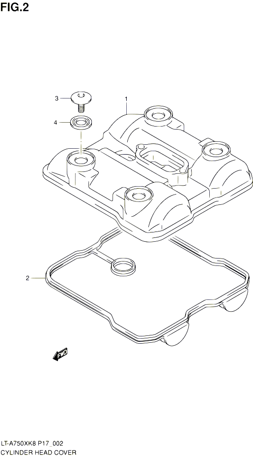COUVRE CULASSE POUR SUZUKI KINGQUAD 750 2010 POUR SUZUKI KINGQUADLT A750X L0 