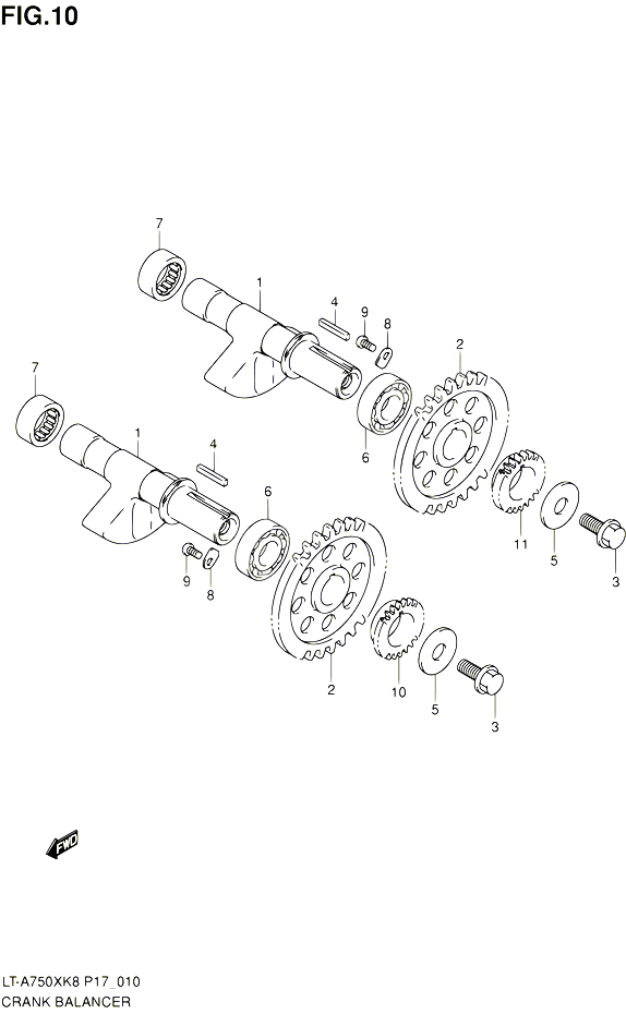 BALANCIER POUR SUZUKI KINGQUAD 750 2010 POUR SUZUKI KINGQUADLT A750X L0 
