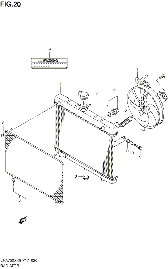 RADIATEUR POUR SUZUKI KINGQUAD 750 2010 POUR SUZUKI KINGQUADLT A750X L0 