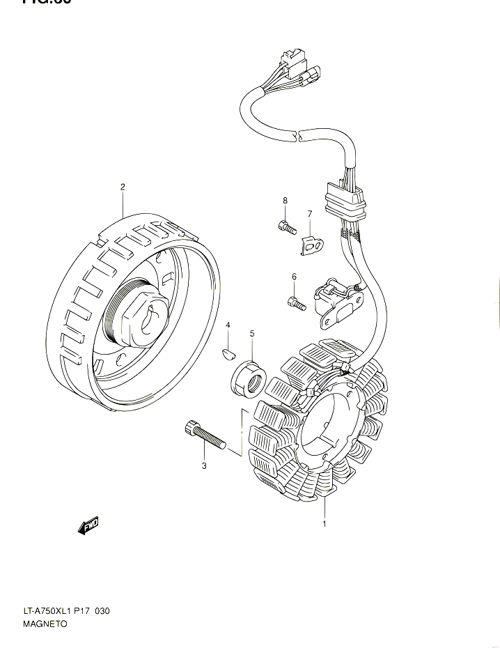 ALLUMAGE ROTOR STATOR POUR SUZUKI KINGQUAD 750 2011 POUR SUZUKI KINGQUADLT A750X L1 