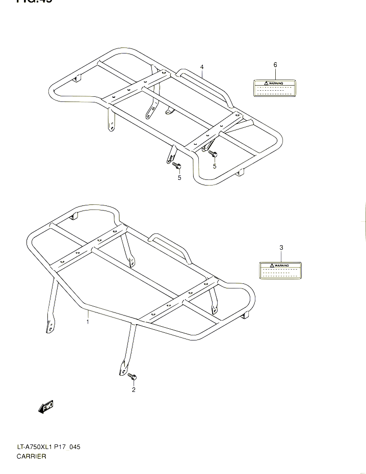 PORTE PAQUET LT A750XL1 P24 POUR SUZUKI KINGQUAD 750 2011 POUR SUZUKI KINGQUADLT A750X L1 