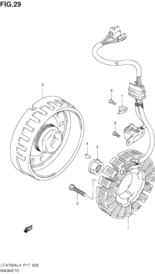 ALLUMAGE ROTOR STATOR POUR SUZUKI KINGQUAD 750 2014 POUR SUZUKI KINGQUADLT A750X L4 LT A750XZ L4 
